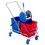 Mopwagen | Mopkar | met pers en emmers 25L  | Chrome, Overige typen