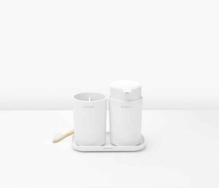 Brabantia ReNew Badkameraccessoires Set - 3-delig - White, Huis en Inrichting, Badkamer | Badtextiel en Accessoires, Zo goed als nieuw