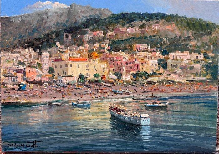 Pasquale Vuotto (1958) - Positano dal mare, Antiek en Kunst, Kunst | Schilderijen | Klassiek
