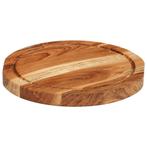 vidaXL Hakblok Ø 25x2,5 cm massief acaciahout, Huis en Inrichting, Verzenden, Nieuw