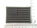 Embleem Patch Amerikaanse vlag USA stof in camouflage groen, Nieuw, Verzenden