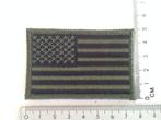 Embleem Patch Amerikaanse vlag USA stof in camouflage groen, Verzenden, Nieuw