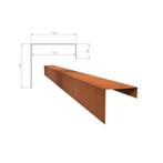 Cortenstaal u-profiel 230x15,4x15cm, Tuin en Terras, Overige materialen, Minder dan 25 cm, Border, Minder dan 25 cm