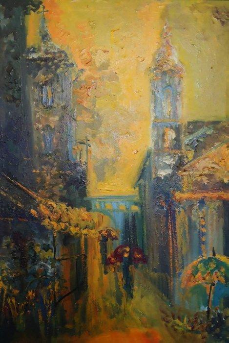 Mihai Teodor Olteanu (1976) - Piazza Uniri, Antiek en Kunst, Kunst | Schilderijen | Modern