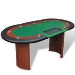 vidaXL Pokertafel voor 10 personen met dealervak en fichebak, Nieuw, Verzenden