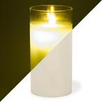 Led kaars | 15 cm | PEHA (In glas, Timer, Wit), Verzenden, Nieuw