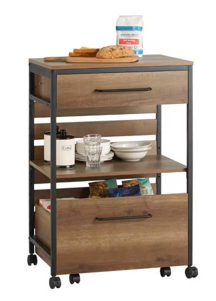 Vintage Keukentrolley met Wielen en Verwijderbare Bak, Huis en Inrichting, Keuken | Keukenelementen, Nieuw, Verzenden