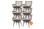 VDG Set van 6 - Jasmine dining tuinstoel - Naturel, Tuin en Terras, Tuinsets en Loungesets, Verzenden, Nieuw, Overige materialen
