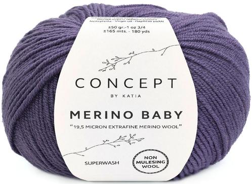 Katia Concept Merino Baby - 159 donker violet - Wol Garen, Hobby en Vrije tijd, Breien en Haken, Ophalen of Verzenden