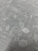 Gordijnstof met exclusief design Ramage, wit, linnenlook -