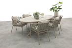Sara/Ventaro ovale tuinset 240x115 cm. - Latte, Tuin en Terras, Tuinsets en Loungesets, Verzenden, Nieuw, Overige materialen, Tuinset