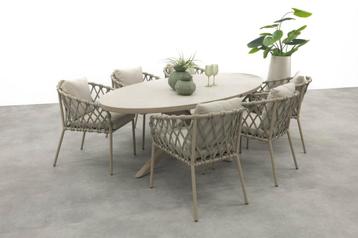 Sara/Ventaro ovale tuinset 240x115 cm. - Latte beschikbaar voor biedingen