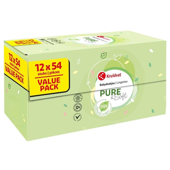 Kruidvat Pure & Soft Babydoekjes, Kinderen en Baby's, Overige Kinderen en Baby's, Nieuw, Verzenden