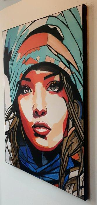 Liesens - She is a Hippie, Antiek en Kunst, Kunst | Schilderijen | Modern