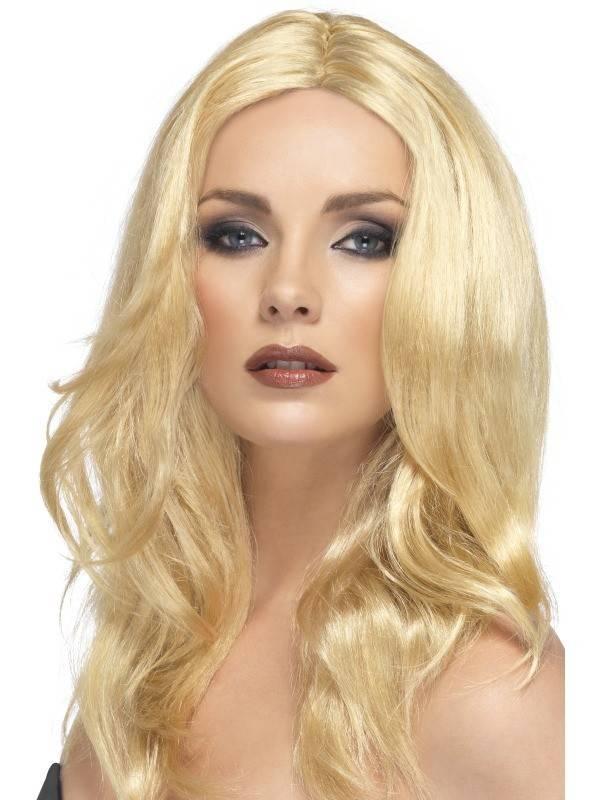 Blonde pruik Superstar  lang, Kleding | Dames, Carnavalskleding en Feestkleding, Nieuw, Ophalen of Verzenden