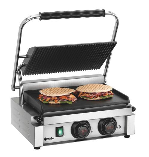Bartscher Paninigrill MDI 1GR | Geribbeld/Glad | Grillplaten, Zakelijke goederen, Horeca | Keukenapparatuur, Nieuw in verpakking