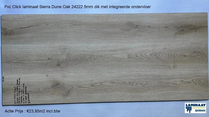 Pvc click 8 X Kleur met integreerde ondervloer, Huis en Inrichting, Stoffering | Vloerbedekking, 75 m² of meer, Wit, Crème, Beige