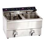Friteuse CaterChef - 8+8 liter + tap, Verzenden, Nieuw in verpakking