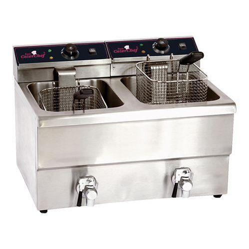 Friteuse CaterChef - 8+8 liter + tap, Zakelijke goederen, Horeca | Keukenapparatuur, Nieuw in verpakking, Verzenden