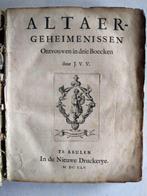 J. V. V. - ALTAER-GEHEIMENISSEN Ontvouwen in drie Boecken -, Antiek en Kunst, Antiek | Boeken en Bijbels