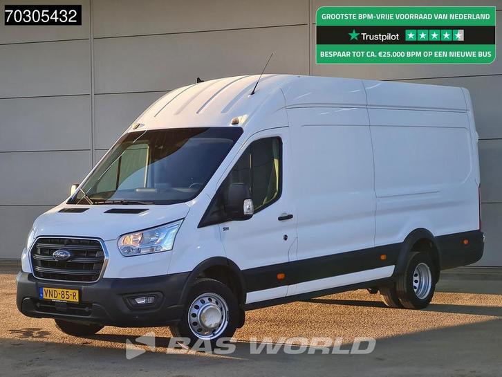 Ford Transit Dubbellucht L3H3 ACC Navi Airco Camera Parkeers, Auto's, Bestelauto's, Lease, Handgeschakeld, Financial lease, Wit