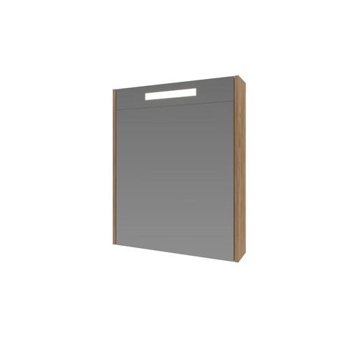 Spiegelkast Proline Premium Met Houten Deur Geïntrigeerd LED, Doe-het-zelf en Verbouw, Sanitair, Bad, Nieuw, Ophalen of Verzenden