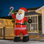 Kerstman - LED verlicht - Opblaasbaar - Wit/rood/groen, Diversen, Kerst, Ophalen of Verzenden, Nieuw