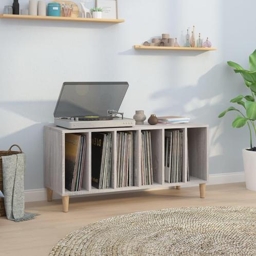 vidaXL Platenkast 100x38x48 cm bewerkt hout grijs sonoma, Huis en Inrichting, Kasten | Overige, Nieuw, Verzenden