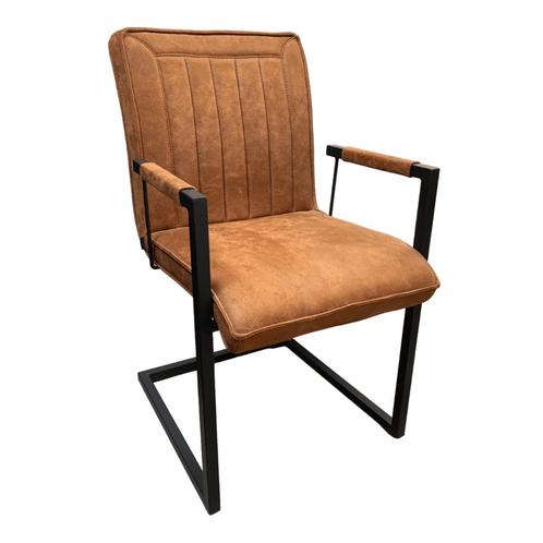 MX Sofa Eetkamerstoel Cielo | Cognac | Microvezel stof, Huis en Inrichting, Stoelen, Nieuw, Ophalen