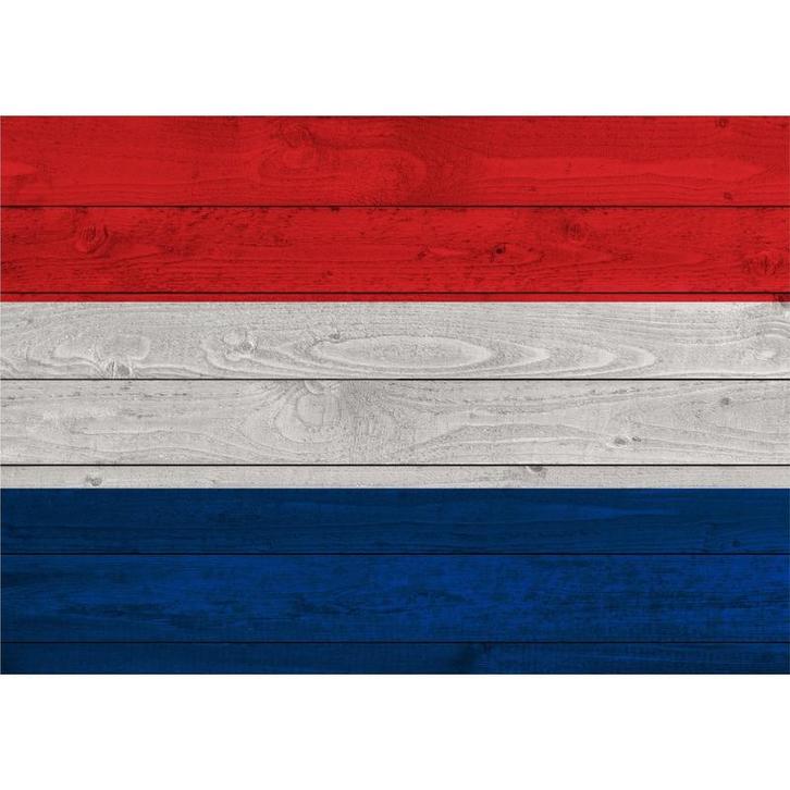 Vintage poster met vlag Nederland 84 cm - Nederland versie.., Hobby en Vrije tijd, Feestartikelen, Ophalen of Verzenden