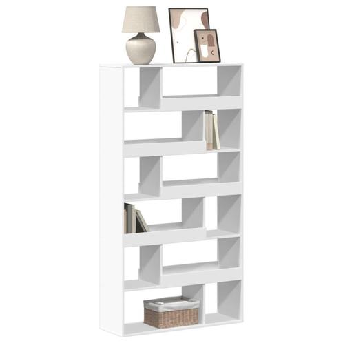 vidaXL Boekenkast 100x33x187,5 cm bewerkt hout wit, Huis en Inrichting, Kasten | Boekenkasten, Nieuw, Overige houtsoorten, Verzenden