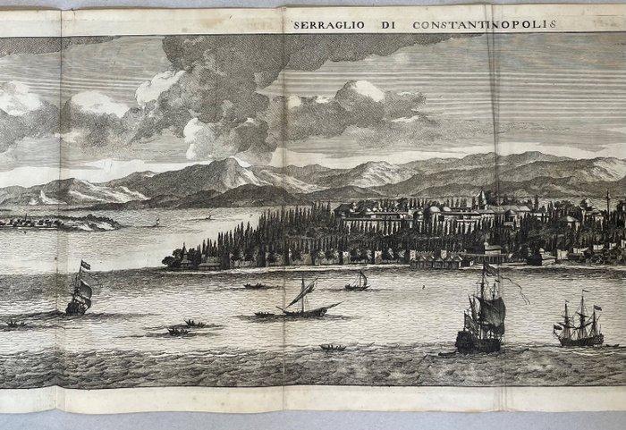 Turkije - Istanboel - Bosporus; Cornelis de Bruyn - Scutari, Boeken, Atlassen en Landkaarten