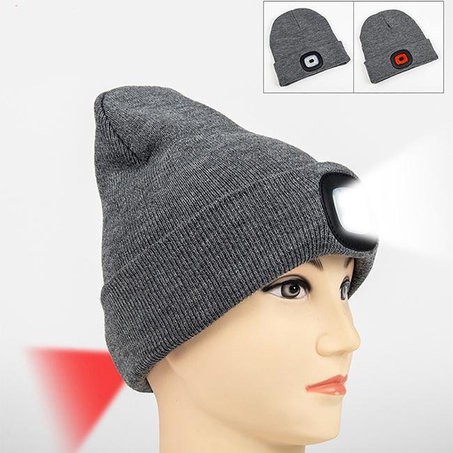 BEANIE MUTS met herlaadbare LED's voor- en achteraan, Hobby en Vrije tijd, Elektronica-componenten, Nieuw, Verzenden