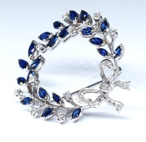 Broche - 18 karaat Witgoud - VLOK, Sieraden, Tassen en Uiterlijk, Antieke sieraden