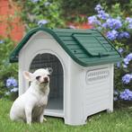 Hondenhok Bello met dakluik kunststof wit en groen 87x72x75, Dieren en Toebehoren, Hondenhokken, Verzenden, Nieuw
