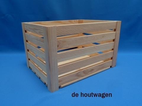 opberkrat met latten - fietskrat - stevige houten krat, Huis en Inrichting, Woonaccessoires | Kisten, Minder dan 50 cm, Nieuw