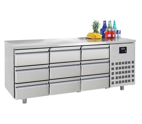 RVS Koelwerkbank | 9 Laden | Geforceerde Koeling, Zakelijke goederen, Horeca | Keukenapparatuur, Verzenden