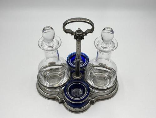 Olie-en-azijnstelletje - Antieke set voor olie en azijn -, Antiek en Kunst, Antiek | Meubels | Tafels