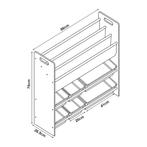 Kinderkast Rødøy open kast 78x86x27cm koala motief [en.casa], Verzenden, Nieuw