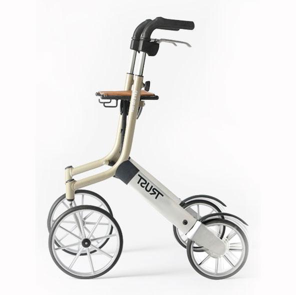 Mobio Rollator Trust Lets Go Out Beige, Diversen, Verpleegmiddelen, Ophalen of Verzenden