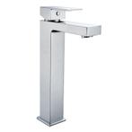 Wastafelkraan Sanilux Cube Chroom Vierkant Opbouw Extra Hoog, Ophalen of Verzenden, Nieuw, Chroom, Kraan