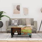 vidaXL Salontafel 80x50x40 cm massief gerecycled hout en, 50 tot 100 cm, Verzenden, Nieuw, 50 tot 100 cm