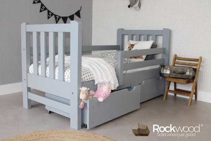 Rockwood® Peuterbed Tim Grey met  lattenbodem, matras, Kinderen en Baby's, Kinderkamer | Bedden, Nieuw, Ophalen of Verzenden