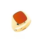 Gouden zegelring met carneool | Heren (vintage, heren ring), Sieraden, Tassen en Uiterlijk, Ringen, Gebruikt, Overige kleuren