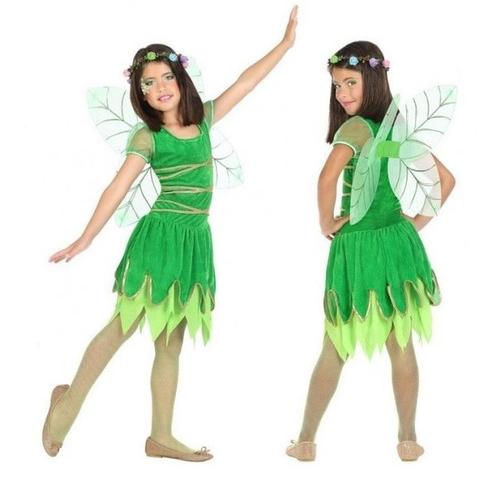 Toverfee/elf kostuum groen met vleugels voor meisjes - Elf.., Kinderen en Baby's, Carnavalskleding en Verkleedspullen, Verzenden