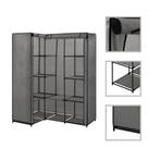 vidaXL Hoekkledingkast 130x87x169 cm grijs, Verzenden, Nieuw