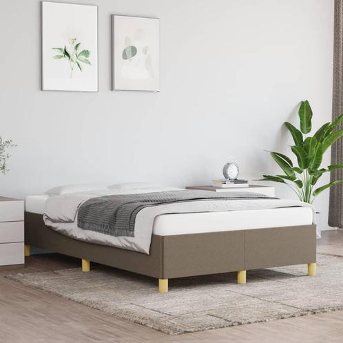 vidaXL Bedframe stof taupe 120x190 cm, Huis en Inrichting, Slaapkamer | Bedden, 120 cm, 190 cm of minder, Twijfelaar, Nieuw, Stof