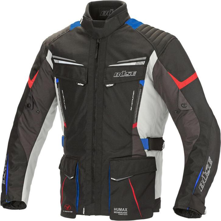 Büse Lago Pro Zwart Blauw Rood Textiel Jas, Motoren, Kleding | Motorkleding, Heren, Nieuw met kaartje, Jas | textiel, Verzenden