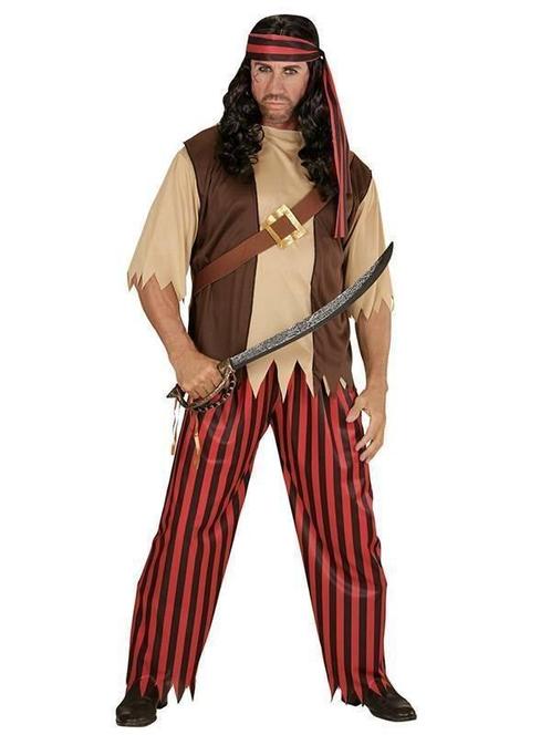 Stoer Piraten pak man, Kleding | Heren, Carnavalskleding en Feestkleding, Nieuw, Ophalen of Verzenden