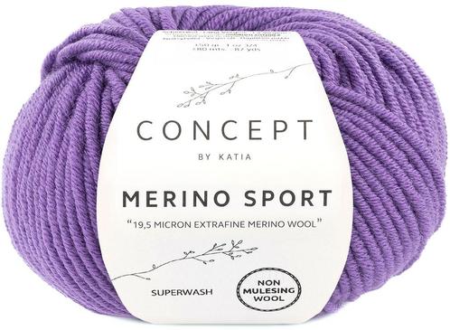 Katia Concept Merino Sport - 66 lila - Wol Garen, Hobby en Vrije tijd, Breien en Haken, Ophalen of Verzenden